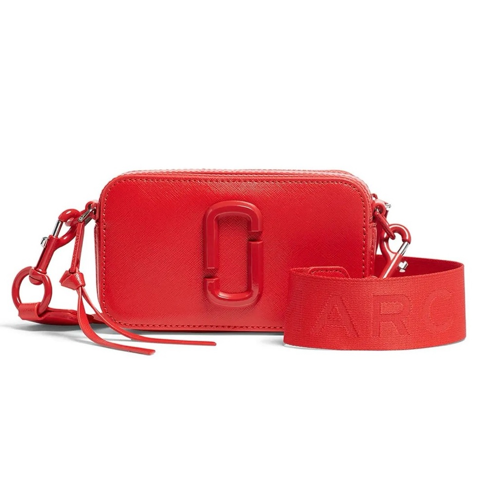 Marc Jacobs red snapshot leather bag